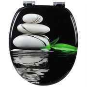 Abattant WC universel avec frein de chute couleur pierre - La Boutique Des Toilettes 