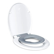 Abattant WC Gris Enfant Ajustable Fermeture Amortie - La Boutique Des Toilettes 