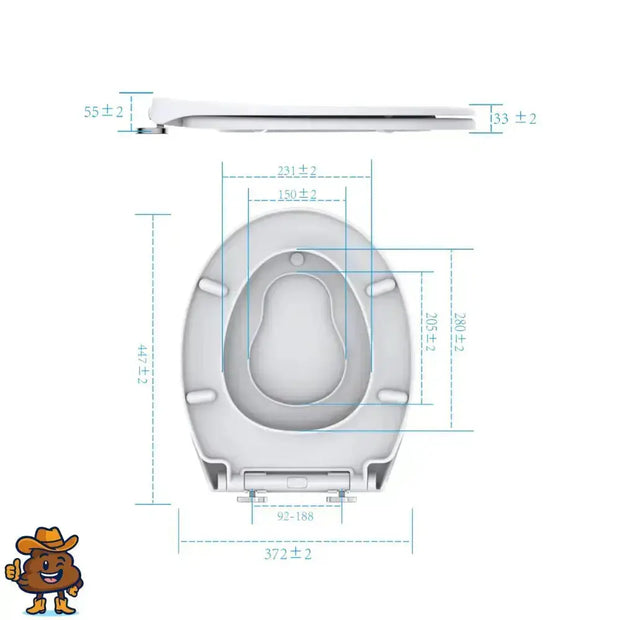 Abattant WC Bleu Enfant avec Clip Sécurisé et Amorti - La Boutique Des Toilettes 