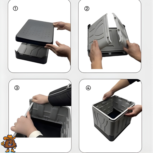 Toilette de camping pliable portable grise pour extérieur