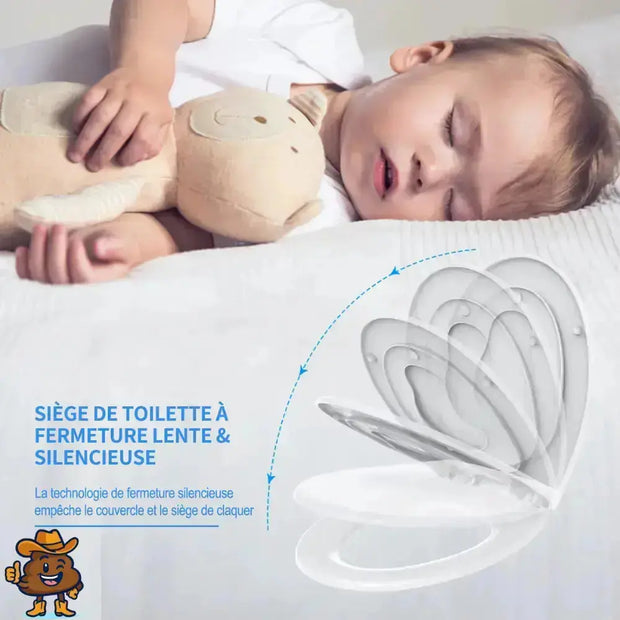 Abattant WC Blanc Soft-Close LED pour Enfants et Adultes - La Boutique Des Toilettes 