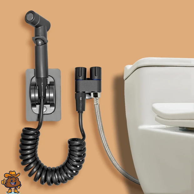 Douchette WC gun gray 3 en 1 sans robinet double sortie