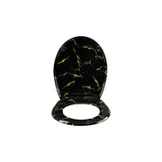 Abattant WC Noir Jaune Soft-Close Universel