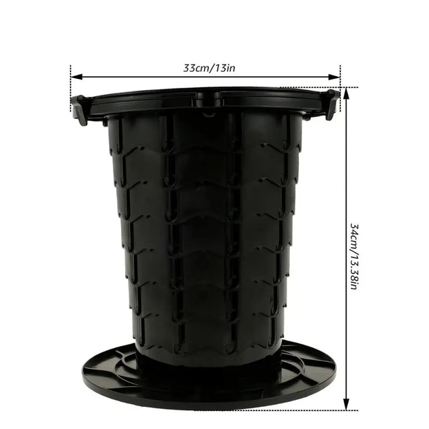 Toilette de Camping Noire Pliante Réglable Portable