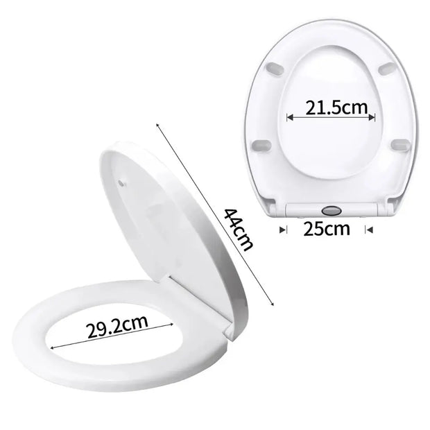 Abattant WC Ovale Doux Fermeture Amortie Universelle