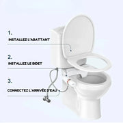Bidet WC Non-Électrique à Double Jet pour Toilettes
