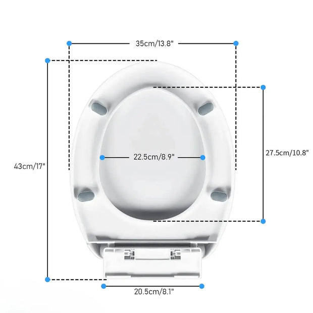 Abattant WC Ovale Doux Fermeture Amortie Universelle