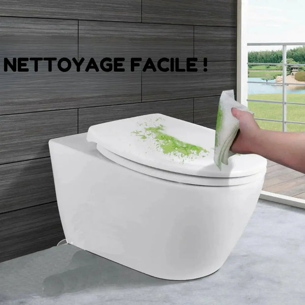 Abattant de WC Ovale Soft-Close Anti-Bactéries