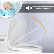 Abattant de WC Ovale Soft-Close Anti-Bactéries