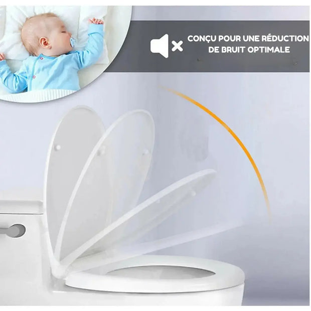 Abattant de WC Ovale Soft-Close Anti-Bactéries