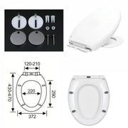 Abattant de WC Ovale Soft-Close Anti-Bactéries