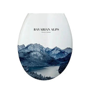 Abattant WC universel bleu paysage en matériau PP - La Boutique Des Toilettes 