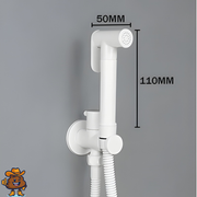 Douchette WC blanche auto-nettoyante avec flexible inox