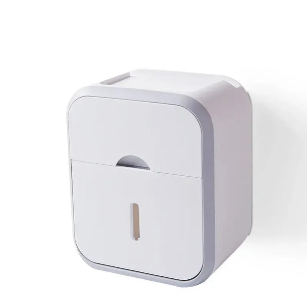 Boîte Murale Papier Toilette Étanche Grise Haute Capacité - La Boutique Des Toilettes 