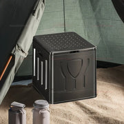 Toilette de camping pliable portable grise pour extérieur