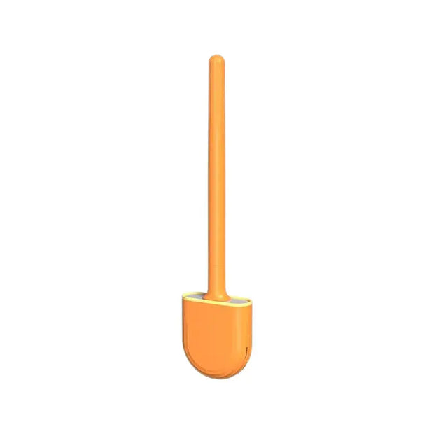 Brosse toilettes suspendue silicone manche long orange - La Boutique Des Toilettes 