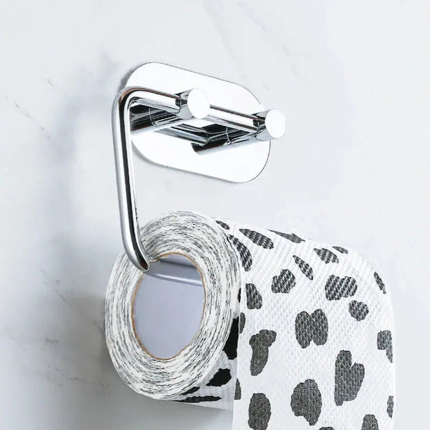 Porte-Papier Toilette Adhésif Chrome Sans Perçage - La Boutique Des Toilettes 