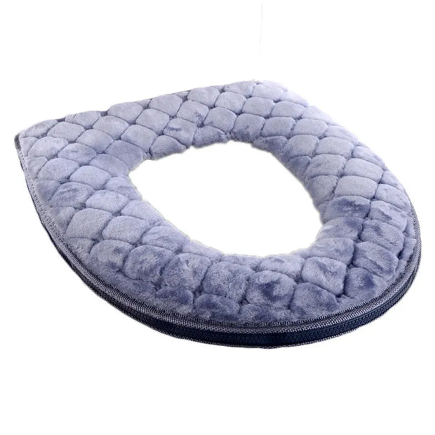 Coussin de Cuvette WC Gris Doux Lavable 37x44cm - La Boutique Des Toilettes 