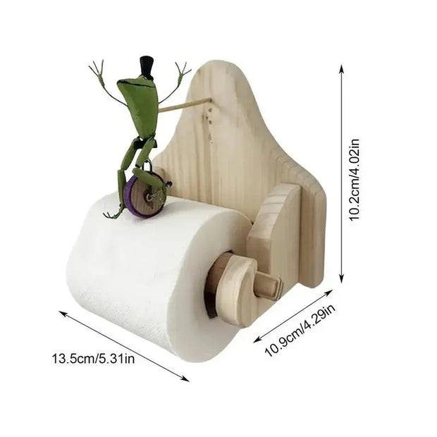 Porte-Papier Toilette Grenouille Vélo Déco WC Originale - La Boutique Des Toilettes 
