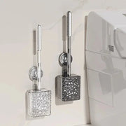 Brosse WC murale à ventouse grise poignée longue - La Boutique Des Toilettes 