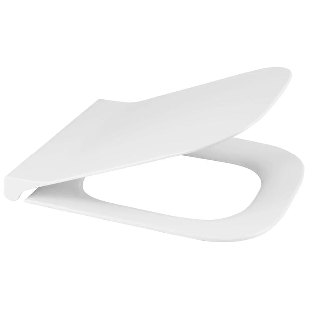 Abattant WC Carré Blanc Soft-Close Antibactérien - La Boutique Des Toilettes 