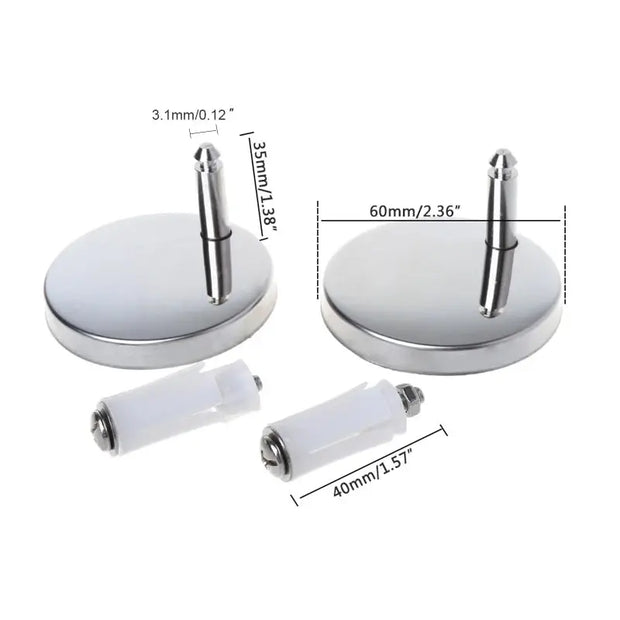 Charnières de Réparation WC à Libération Rapide (2 Pièces) - La Boutique Des Toilettes 