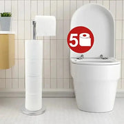Support Papier Toilette Autoportant Acier Inoxydable Argenté - La Boutique Des Toilettes 