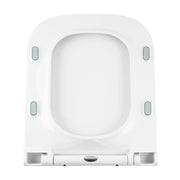 Abattant WC Carré Blanc Soft-Close Antibactérien - La Boutique Des Toilettes 