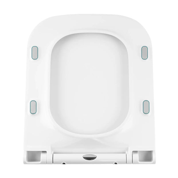Abattant WC Carré Blanc Soft-Close Antibactérien - La Boutique Des Toilettes 
