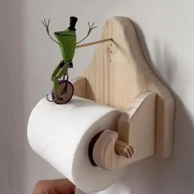 Porte-Papier Toilette Grenouille Vélo Déco WC Originale - La Boutique Des Toilettes 