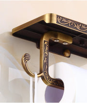 Porte-papier toilette mural style rétro en laiton antique