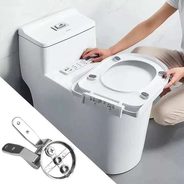 Charnières Universelles WC en Acier Inoxydable Argenté - La Boutique Des Toilettes 