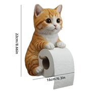 Support Papier Toilette Chat Réaliste 3D Mural pour WC - La Boutique Des Toilettes 