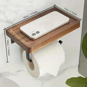 Porte-Papier Toilette Noyer Mural Design Moderne - La Boutique Des Toilettes 