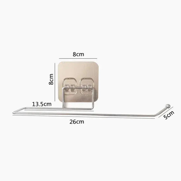 Support Papier Toilette Adhésif Inox Lot de 2 Sans Perçage - La Boutique Des Toilettes 
