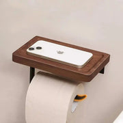 Porte-Papier Toilette Noyer Mural Design Moderne - La Boutique Des Toilettes 