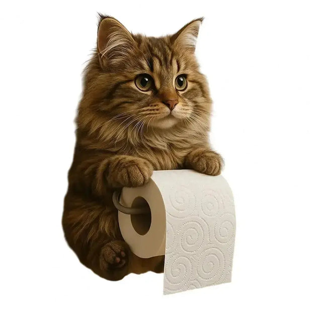 Porte-Sopalin Chat 3D Mural Déco pour Salle de Bain - La Boutique Des Toilettes 