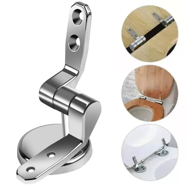 Charnières Universelles WC en Acier Inoxydable Argenté - La Boutique Des Toilettes 