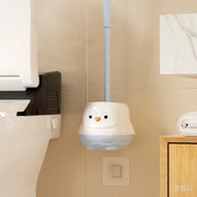 Brosse WC avec base et manche long bleu en plastique - La Boutique Des Toilettes 