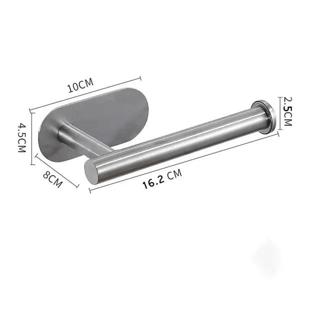 Support Papier Toilette Adhésif Inox Lot de 2 Sans Perçage - La Boutique Des Toilettes 