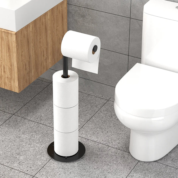 Porte-papier toilette vertical sans percer avec base stable