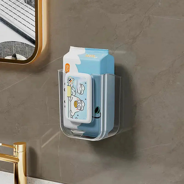 Support Papier Toilette Transparent Sans Perçage Étanche - La Boutique Des Toilettes 