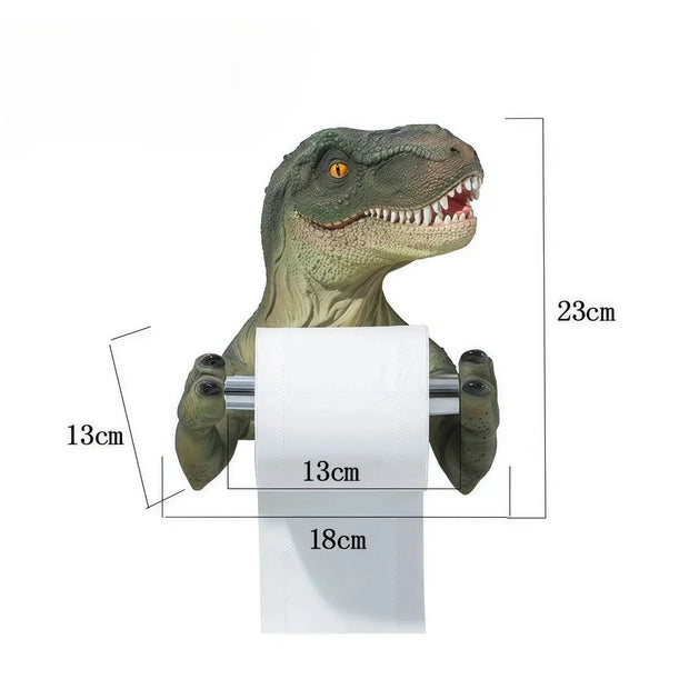 Porte-Papier Toilette Dinosaure Mural Tyrannosaure Amusant - La Boutique Des Toilettes 