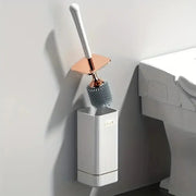 Brosse WC à 360° murale en silicone blanc - La Boutique Des Toilettes 