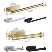 Support Papier Toilette Adhésif Inox Lot de 2 Sans Perçage - La Boutique Des Toilettes 