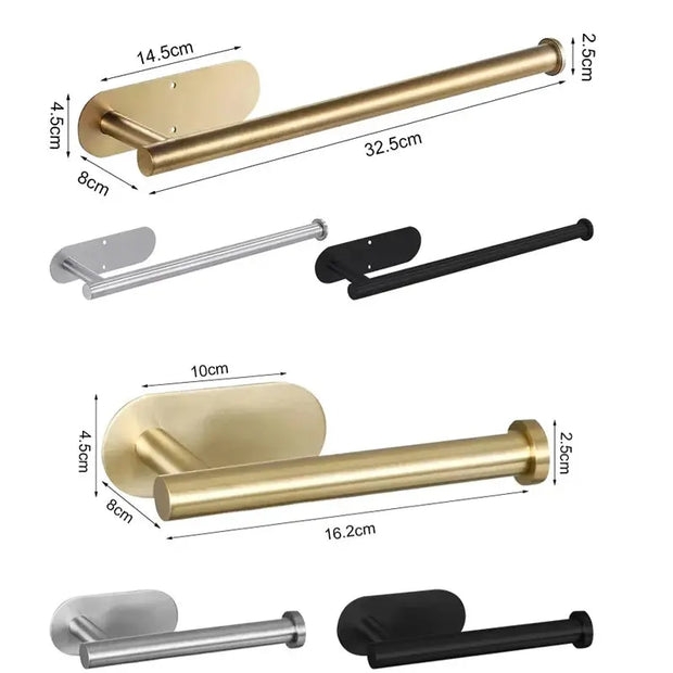Support Papier Toilette Adhésif Inox Lot de 2 Sans Perçage - La Boutique Des Toilettes 