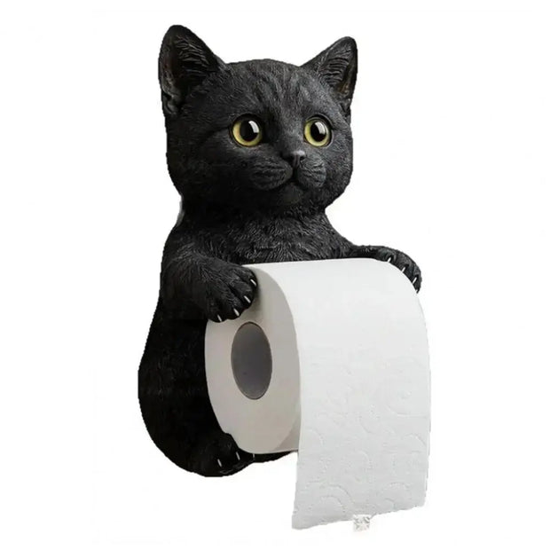 Porte-Sopalin Chat Réaliste 3D Mural pour WC - La Boutique Des Toilettes 