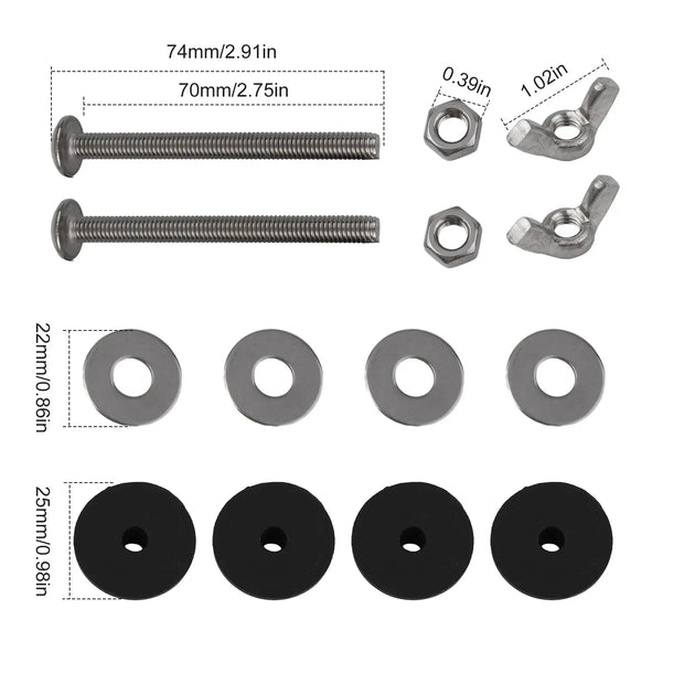 Kit de Fixation Boulons pour Réservoir Toilette 2 Pièces - La Boutique Des Toilettes 