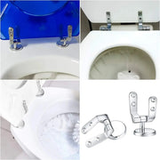 Charnières Universelles WC en Acier Inoxydable Argenté - La Boutique Des Toilettes 