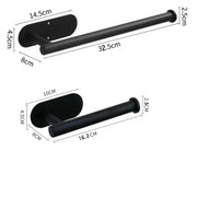 Support Papier Toilette Adhésif Inox 2PCS Mural Salle de Bain - La Boutique Des Toilettes 